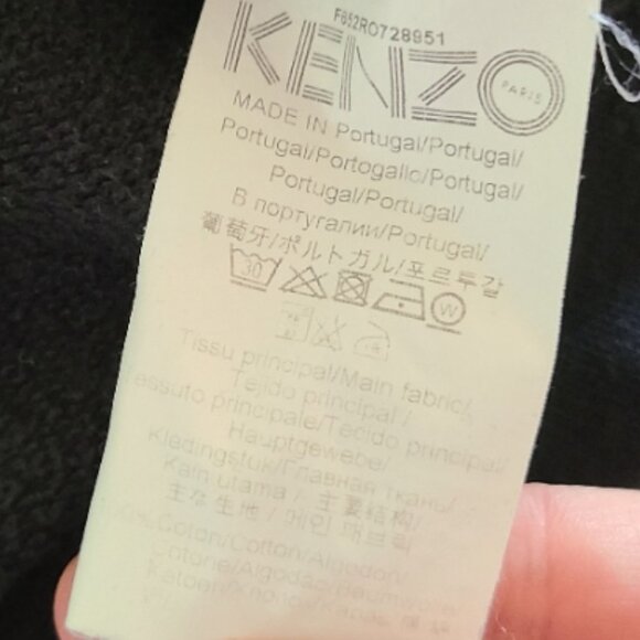 VINTAGE KENZO PARIS LOGO PRINT BATWING SWEATSHIRT TUNIC DRESS FRENCH TERRY sz S - Picture 6 of 6